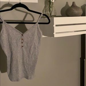 Button down crop top!! Slim fitting